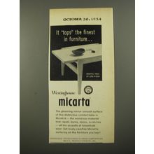 1954 Westinghouse Micarta Advertisement - Cocktail Table by Jens Risom