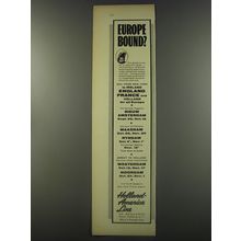 1956 Holland-America Line Cruise Ad - Europe Bound?