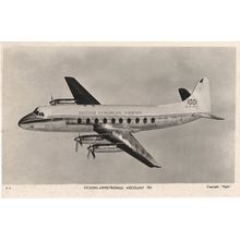 Vickers Armstrong Viscount Military Plane Valentines RPC Postcard