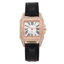 Women Fashion Tonneau Square Strap Quartz Watch, White, Red, Brown, Green, Black