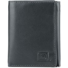ID Stronghold Men'S Leather Trifold Wallet - RFID Blocking - Black Wallet with G