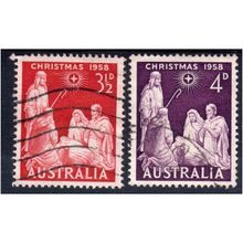 AUSTRALIA Sg306-307 1958 xmas issues fine used (U104)