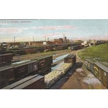 Winnipeg Canada Train Tracks Railway Station Postcard