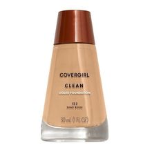 COVERGIRL Clean Liquid Foundation 153 SAND BEIGE 1 oz.