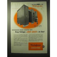 1950 Westinghouse Capacitors Ad - Keep Costs in Line