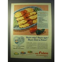 1951 Crisco Shortening Ad - Rice and Ham Patties Creole