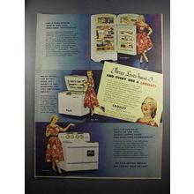 1951 Crosley Ad - T-CAD-12 Refrigerator, CDF-8 Freezer