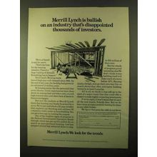 1970 Merrill Lynch Ad - Bullish on An Industry