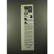 1988 Dunlop Tires Ad - Tony's Tire Tips No. 5