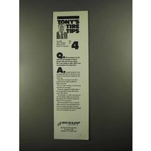 1988 Dunlop Tires Ad - Tony's Tire Tips No. 4