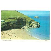 PORTREATH, CORNWALL.. used vintage postcard by Harvey Barton 1972 postmark =