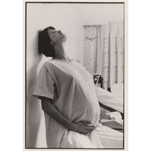 Catherine Bailey Fashion Model 1980s Pregnant In Hospital Postcard