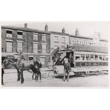 Hull Street Tramway Horse Bus at Corporation Pier Dealer Old Photo