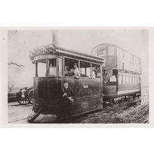 Bus In Disaster Mud Leeds Tramway Old PB Postcard Photo