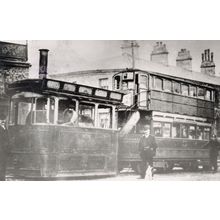 Accrington Corporation Steam Tramway Old Bus PB Postcard Photo
