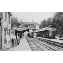 Labourers at Burgess Hill Railway Station 1903 Sussex Photo Postcard