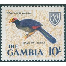 Gambia 1966 10s Violet Turaco SG244 MNH