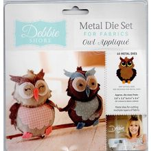 Debbie Shore Metal Die Set for Fabrics - OWL APPLIQUE