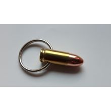 Inert 9mm Brass Bullet Metal Keyring Keychain FREE POSTAGE