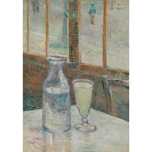 Vincent Van Gogh - Cafe Tafel met Absint Poster Canvas Movie Film Print A0 A1 A2
