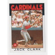 1986 Topps Jack Clark baseball card #350 – Cardinals