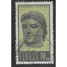 CYP 1962 10m 'BRONZE HEAD OF APOLLO' FINE USED (EBID56-385)