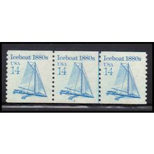 2134 14c Iceboat Very Fine MNH Dry Gum PNC 3/3 PA2675