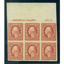 344 2c George Washington Very Fine MLH Plt/6 Top 4813 C3342