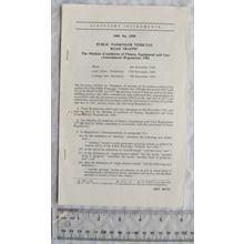 1981 Statutory Instruments No. 31 Public Passenger Vehicles, Minibus fitness use