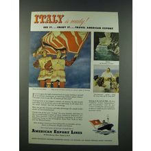 1949 American Export Lines Ad - Italy is Ready