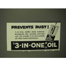 1954 3-in-One Oil Ad - Prevents Rust