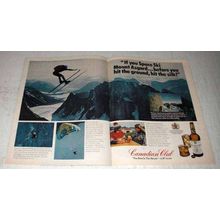 1976 Canadian Club Whisky Ad - Space Ski Mount Asgard
