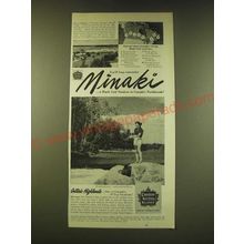 1951 Canadian National Railways Ad - You'll long remember Minaki