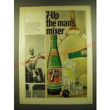 1966 7up Seven-up Soda Ad - 7-up the man's mixer