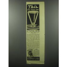 1939 Stokely's Tomato Juice Ad - This will rouse him!