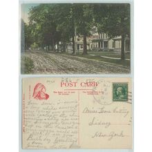 New York Franklin Upper Main St.Tree Lined Unpaved Road Old Houses~165