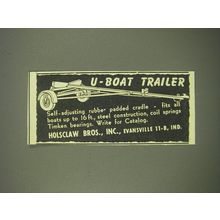 1952 Holsclaw Bros. U-Boat Trailer Advertisement