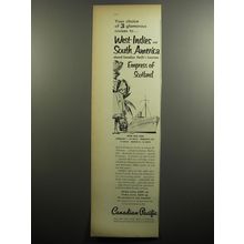 1951 Canadian Pacific Cruise Ad - Your choice of 3 glamorous cruises
