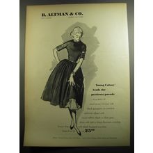 1951 B. Altman & Co. Dress Ad - Young Colony leads the petticoat parade