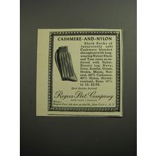 1951 Rogers Peet Socks Ad - Cashmere-and-nylon