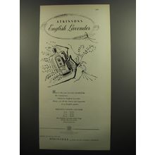 1952 Atkinsons English Lavender Perfume Advertisement