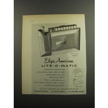 1953 Elgin American Lite-O-Matic Cigarette Case and Lighter Advertisement