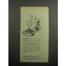 1955 Julius Garfinckel Securit Hosiery Dryer Ad - Stop! Dry your stockings