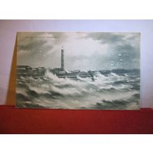 A STORM, GREAT YARMOUTH, NORFOLK used antique postcard R. Tuck Oilette 1904 pm =