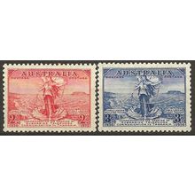 Australia 1936 SG159-160 Submarine Telephone Link PAIR Mounted Mint ..