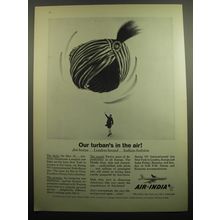 1960 Air-India Airlines Ad - Our turban's in the air!