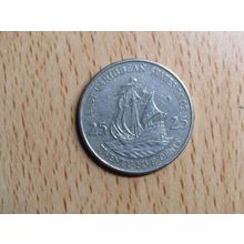 Eastern Caribbean Territories 2002 25 Cents Coin