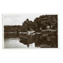 River Scene Near Dartmouth Castle, Devon, RP Postcard.