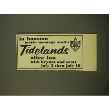 1961 Tidelands Motor Inn & Club Ad - Alice Lon with Bryant and Scott