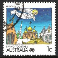 AUSTRALIA 1988: LIVING TOGETHER - 1c RELIGION USED (G4)